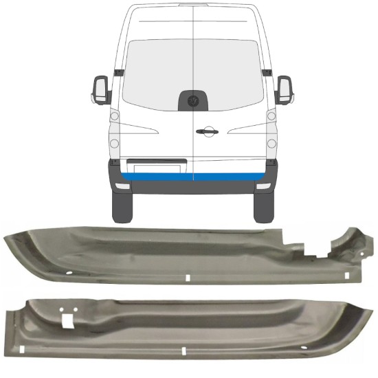 Painel de reparação das portas traseiras para Volkswagen Crafter 2005-2017 / Esquerda+Direita / Conjunto 14023
