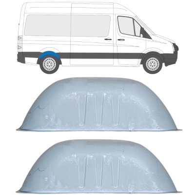 Painel de reparação do arco da roda traseira para Volkswagen Crafter 2005-2017 / Conjunto 14283