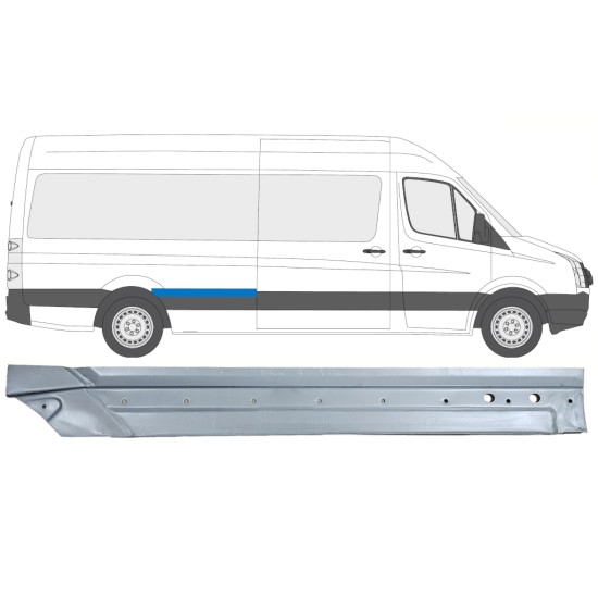 Painel de reparação do guarda-lamas traseiro para Volkswagen Crafter 2005-2017 / Direito 14332