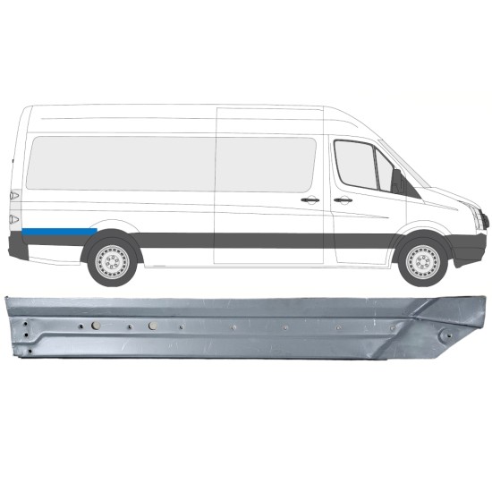 Painel de reparação do guarda-lamas traseiro para Volkswagen Crafter 2005-2017 / Direito 14331