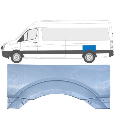 Painel de reparação do guarda-lamas traseiro para Volkswagen Crafter 2005-2017 / Esquerdo 13441