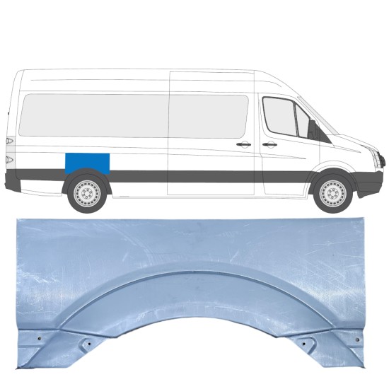Painel de reparação do guarda-lamas traseiro para Volkswagen Crafter 2005-2017 / Direito 13440