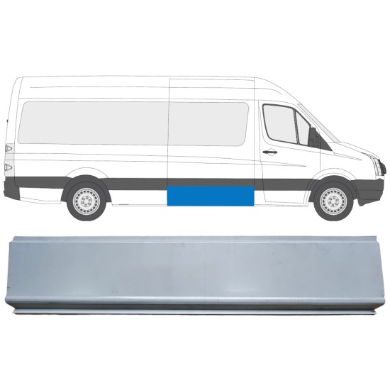 Painel de reparação lateral externa para Volkswagen Crafter 2005-2017 / Esquerda = Direita (simétrico) 13972