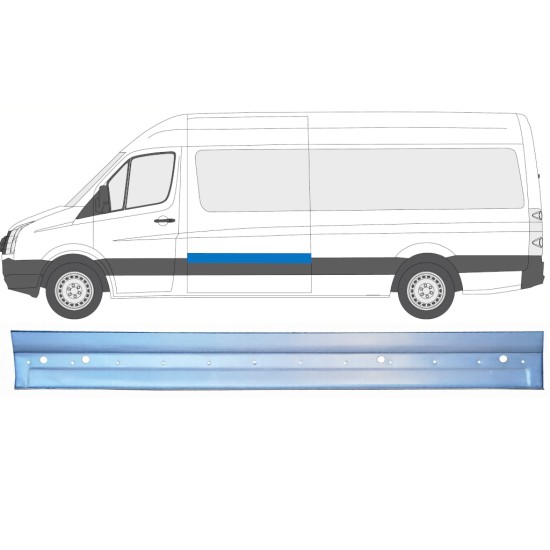 Painel de reparação lateral para Volkswagen Crafter 2005-2017 / Esquerdo 16136