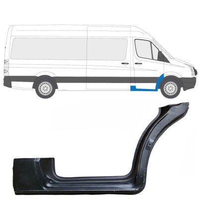 Painel de reparação da soleira da porta dianteira para Volkswagen Crafter 2005-2017 / Direito 13442