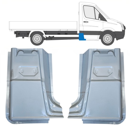 Painel de reparação do canto traseiro para Volkswagen Crafter 2005-2017 / Esquerda+Direita / Conjunto 15504