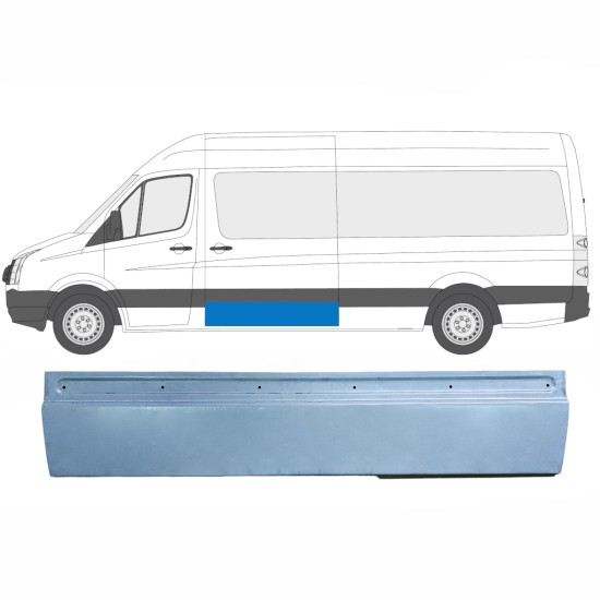 Painel de reparação externa das portas deslizantes para Volkswagen Crafter 2005-2017 / Esquerda = Direita (simétrico) 13511