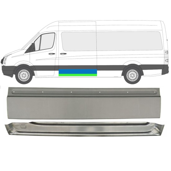 Painel de reparação das portas deslizantes para Volkswagen Crafter 2005-2017 / Esquerdo / Conjunto 14198