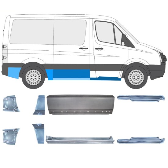 Kit de reparos para Volkswagen Crafter 2005-2017 / Esquerda+Direita / 15592