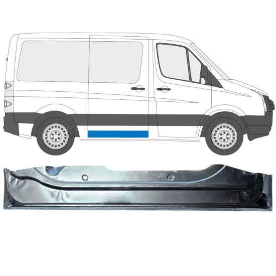 Painel de reparação interna da soleira da porta deslizante para Volkswagen Crafter 2005-2017 / Direito 15872