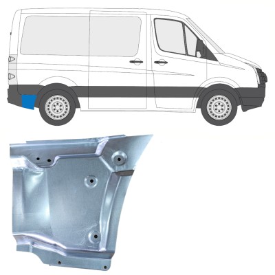 Painel de reparação do guarda-lamas traseiro para Volkswagen Crafter 2005-2017 / Direito 15513