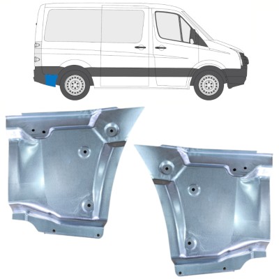 Painel de reparação do guarda-lamas traseiro para Volkswagen Crafter 2005-2017 / Esquerda+Direita / Conjunto 15523