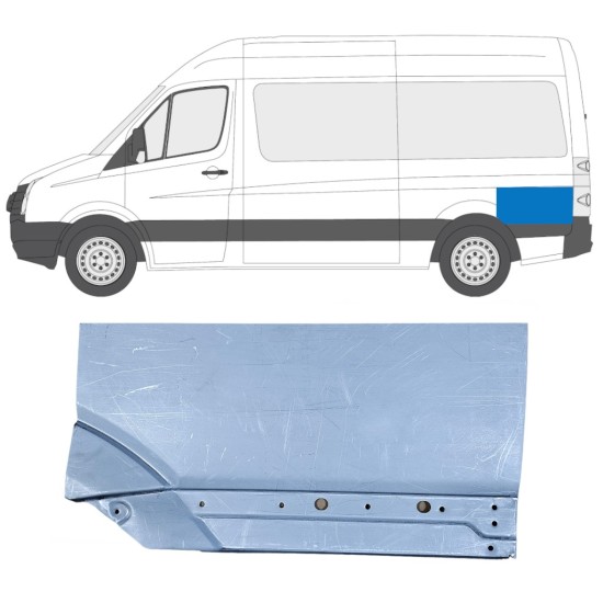 Painel de reparação do guarda-lamas traseiro para Volkswagen Crafter 2005-2017 / Esquerdo 14202