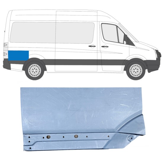 Painel de reparação do guarda-lamas traseiro para Volkswagen Crafter 2005-2017 / Direito 14201