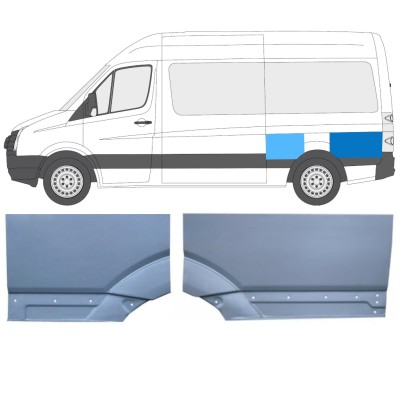 Painel de reparação do guarda-lamas traseiro para Volkswagen Crafter 2005-2017 / Esquerdo / Conjunto 15517