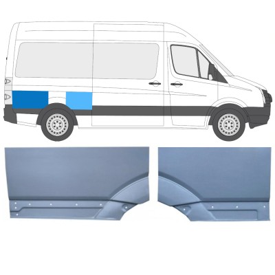 Painel de reparação do guarda-lamas traseiro para Volkswagen Crafter 2005-2017 / Direito / Conjunto 15522