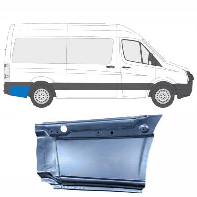 Painel de reparação do guarda-lamas traseiro para Volkswagen Crafter 2005-2017 / Direito 13443