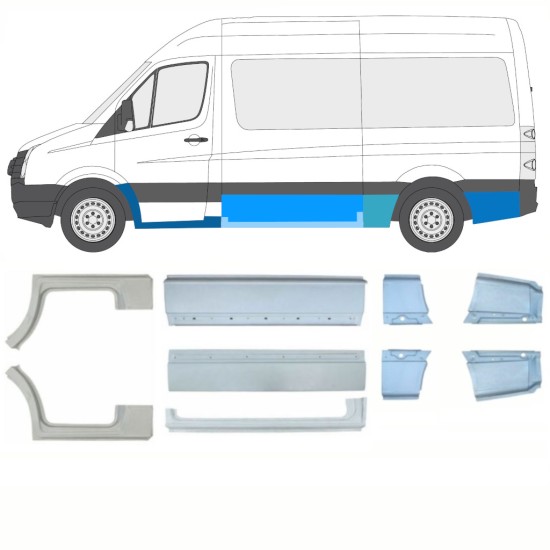 Kit de reparos para Volkswagen Crafter 2005-2017 / Esquerda+Direita / 14471