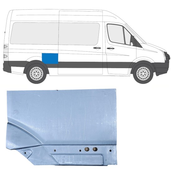 Painel de reparação do guarda-lamas traseiro para Volkswagen Crafter 2005-2017 / Direito 14199