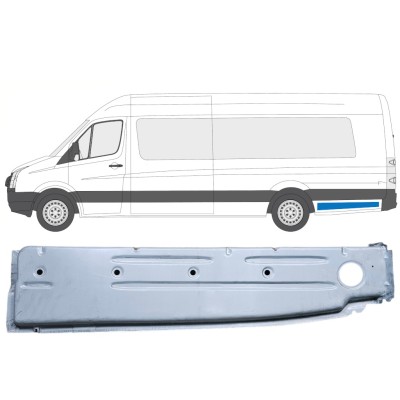 Painel de reparação interna do guarda-lamas traseiro para Volkswagen Crafter 2005-2017 / Esquerdo 14376