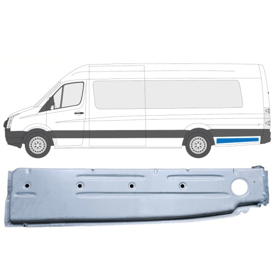 Painel de reparação interna do guarda-lamas traseiro para Volkswagen Crafter 2005-2017 / Esquerdo 14376