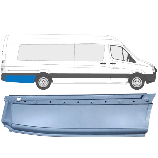 Painel de reparação do guarda-lamas traseiro para Volkswagen Crafter 2005-2017 / Direito 13512
