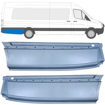 Painel de reparação do guarda-lamas traseiro para Volkswagen Crafter 2005-2017 / Esquerda+Direita / Conjunto 14359