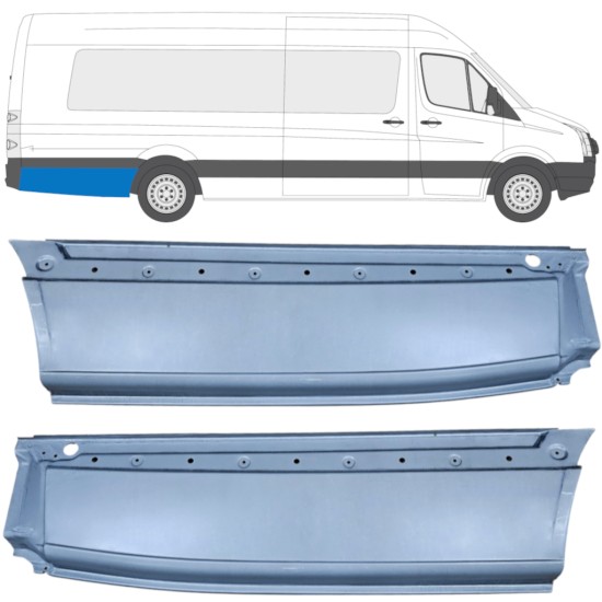 Painel de reparação do guarda-lamas traseiro para Volkswagen Crafter 2005-2017 / Esquerda+Direita / Conjunto 14359