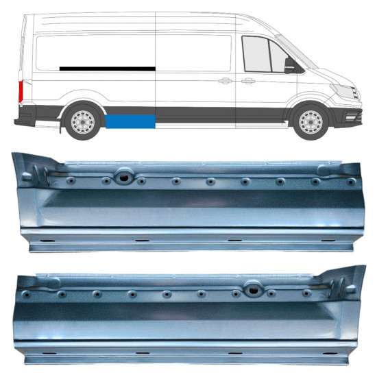 Painel de reparação do guarda-lamas traseiro para Volkswagen Crafter / MAN THE 2017- / LWB / Conjunto 11600