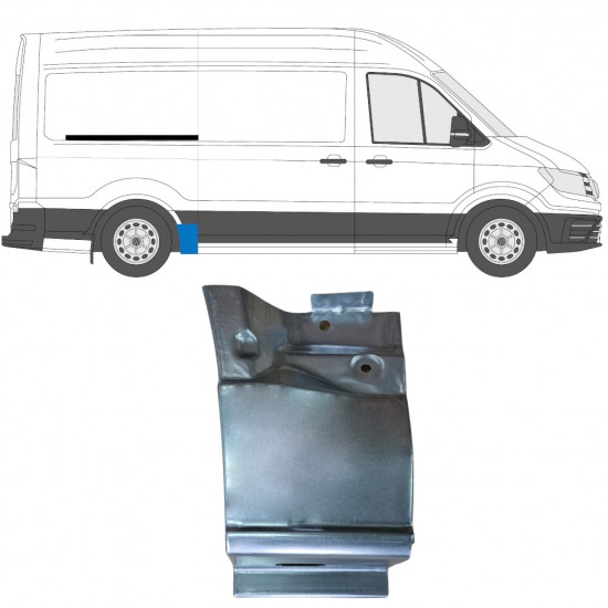 Painel de reparação do guarda-lamas traseiro para Volkswagen Crafter / MAN THE 2017- / MWB / Direito 11601