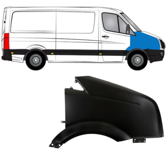 Guarda-lamas dianteiro para Volkswagen Crafter 2005-2017 / Direito 15352