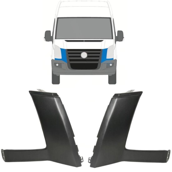 Moldura abaixo do farol para Volkswagen Crafter 2005-2011 / Esquerda+Direita / Conjunto 16856