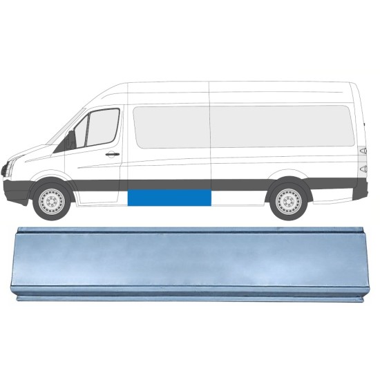Painel de reparação lateral para Volkswagen Crafter 2005-2017 / Esquerdo 17307
