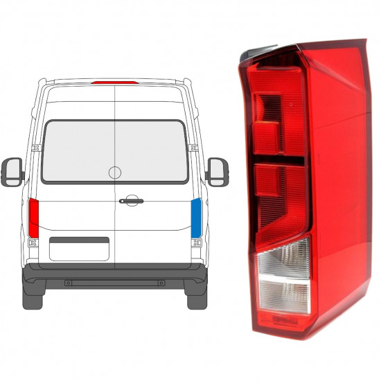 Luz traseira para Volkswagen Crafter 2017- / Direito 12920