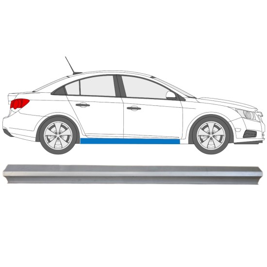 Painel de reparação da parte inferior da soleira para Chevrolet Cruze 2009-2014 / Direito 15101 Painel de reparação da parte inferior da soleira para Chevrolet Cruze 2009-2014 / Direito 15101