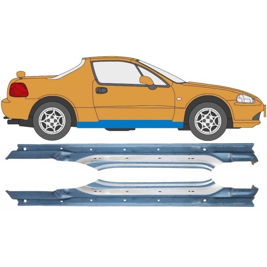 Soleira completa para Honda Civic Del Sol 1992-1998 / Esquerda+Direita / Conjunto 10537