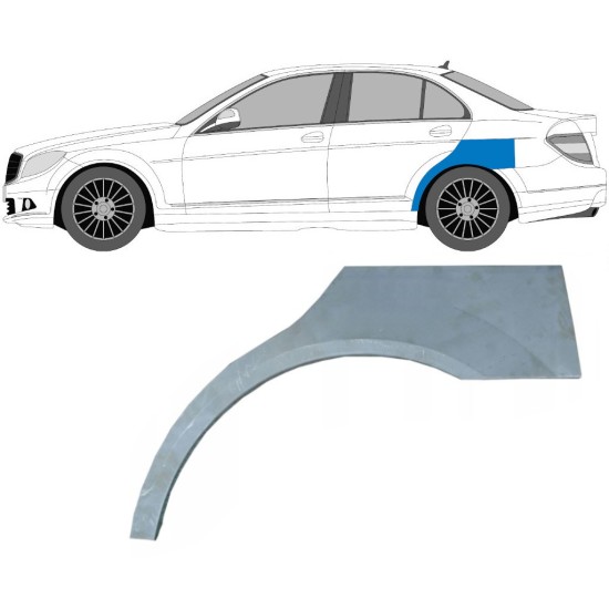 Painel de reparação do guarda-lamas traseiro para Mercedes C-Class W204 2007-2014 / Esquerdo 5356