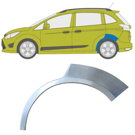 Painel de reparação do guarda-lamas traseiro para Ford C-Max 2010-2019 Grand / Esquerdo 15874