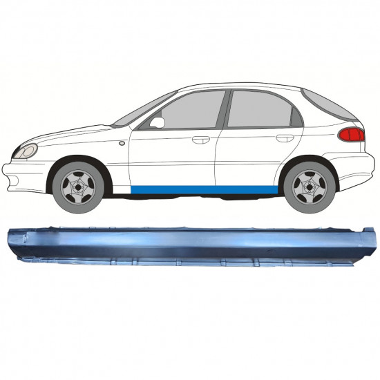 Painel de reparação da soleira para Daewoo Lanos 1997-2008 / Esquerdo 7365