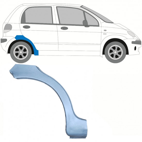 Painel de reparação do guarda-lamas traseiro para Daewoo Matiz 1998-2008 / Direito 8329