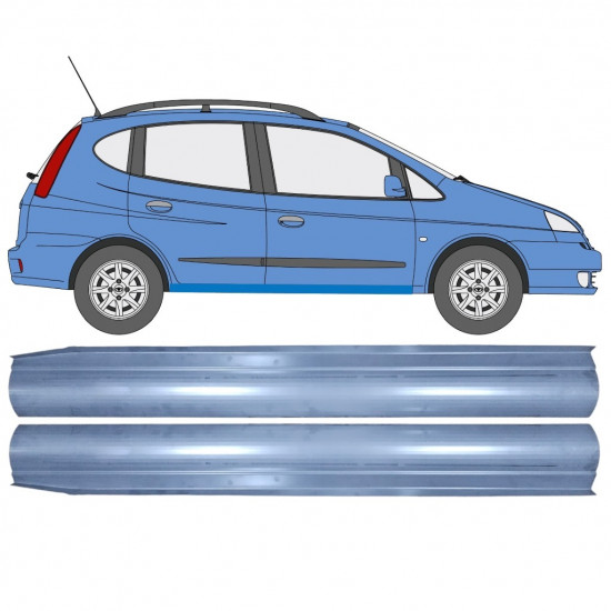 Painel de reparação da soleira para Daewoo Tacuma 2000-2004 / Esquerda+Direita / Conjunto 9976