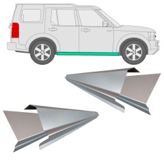 Painel de reparação interna e externa da soleira para Land Rover Discovery 2004-2009 / Esquerda+Direita / Conjunto 10939