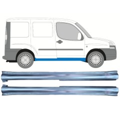 Soleira completa para Fiat Doblo 2001-2010 / Esquerda+Direita / Conjunto 11468