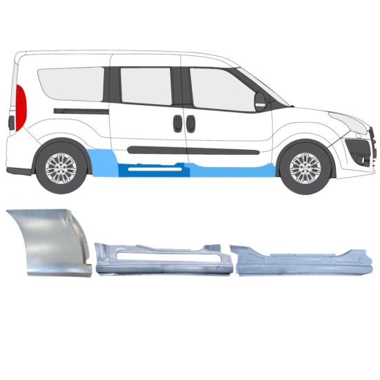 Kit de reparos para Fiat Doblo 2010-2022 / Direito / 15000
