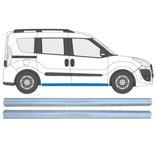 Painel de reparação da soleira para Fiat Doblo 2010-2022 / Esquerda+Direita / Conjunto 15361