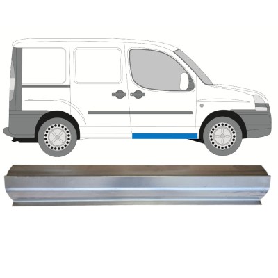 Painel de reparação da soleira da porta dianteira para Fiat Doblo 2001-2010 / Esquerda = Direita (simétrico) 14621