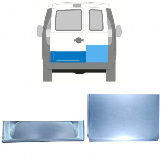 Painel de reparação das portas traseiras para Fiat Doblo 2001-2010 / Conjunto 11807