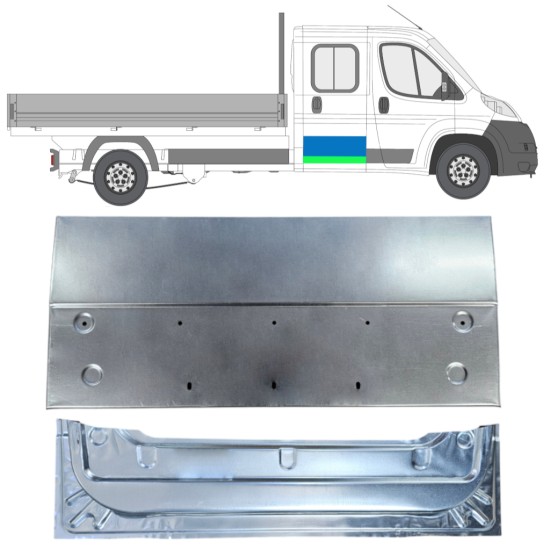 Painel de reparação interna e externa das portas traseiras para Fiat Ducato 2006-2026 / Esquerda = Direita (simétrico) / Conjunto 16395