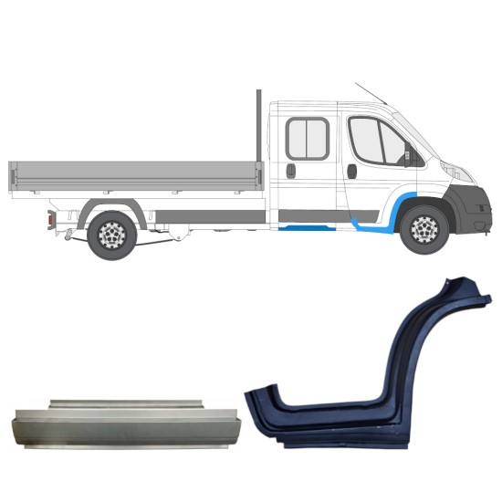 Kit de reparos para Fiat Ducato 2006-2014 / Direito / Cabine dupla / 14796
