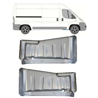 Degrau de entrada da porta para Fiat Ducato 2006-2014 / Esquerda+Direita / Conjunto 15061